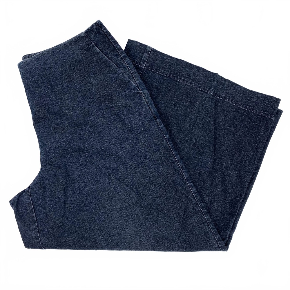 Lafayette 148 New York Blue Dark Wash Culotte Wide Leg Jeans | Size 12